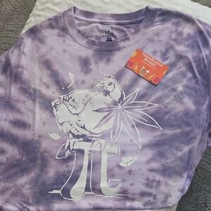 George Purple Tie-Dye T-Shirt with Graphic Design